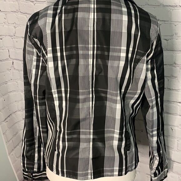 Black Rivet - Black and White Plaid Zipper Jacket - L - Picture 2 of 6